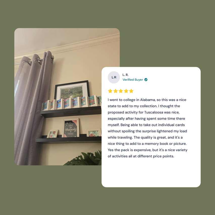 Alabama Adventure Bucket List customer review