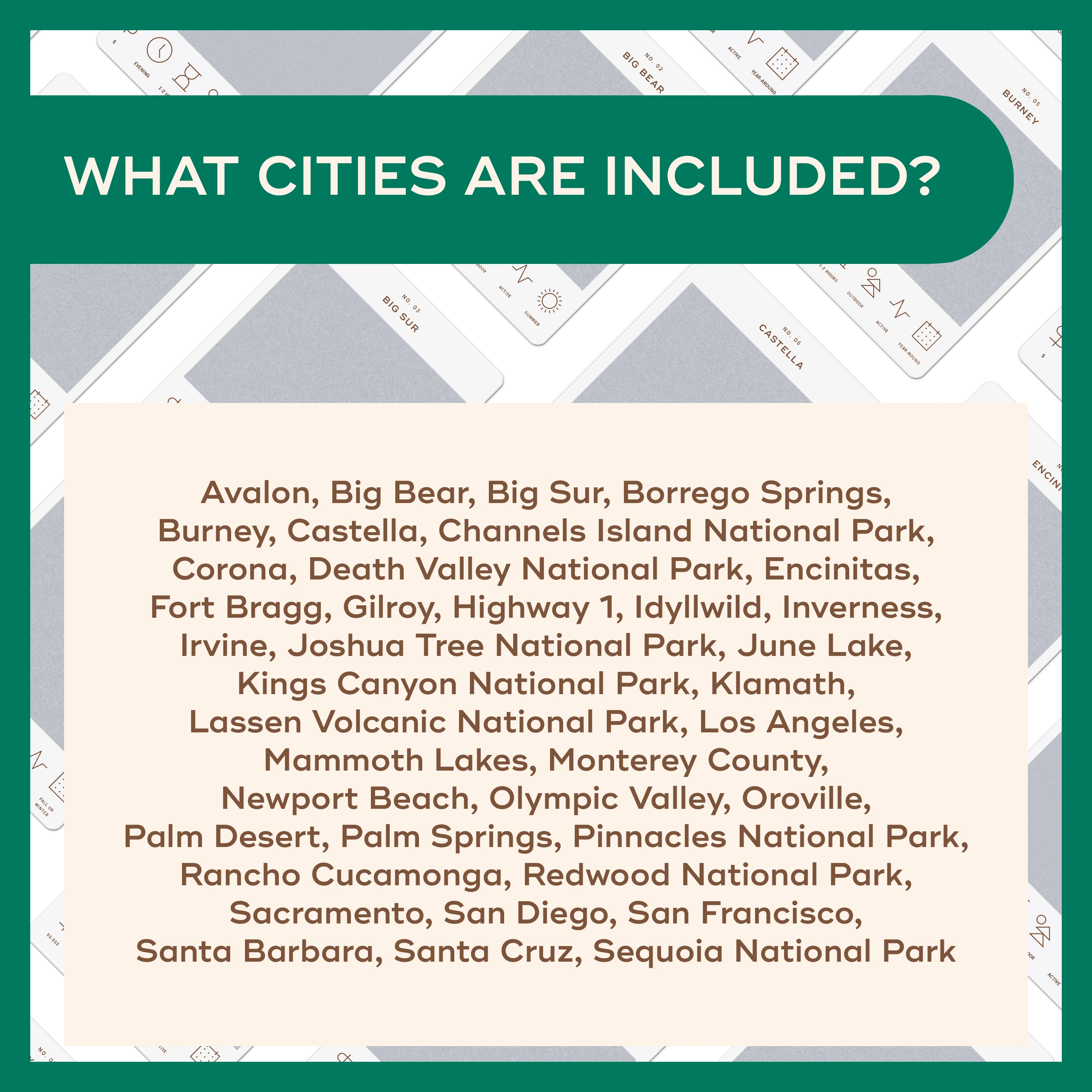 California Adventure Bucket List
