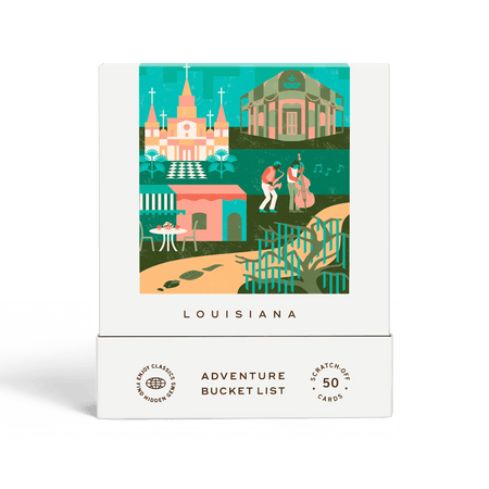 Louisiana Adventure Bucket List Scratch-Off Cards - 50 Outdoor Activities & Attractions, Travel Guide & Gift